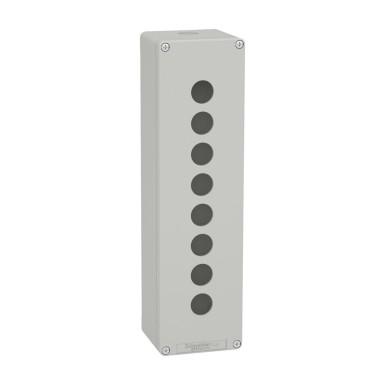 XAPD5508 - Harmony XAP, XB2 SL, Tühi juhtimispult, alumiinium, hall, M32, 8 väljalõike 22mm, 85 x 310 x 77 - Schneider Electric - Harmony XAP, XB2 SL, Tühi juhtimispult, alumiinium, hall, M32, 8 väljalõike 22mm, 85 x 310 x 77 - Schneider Electric - 0