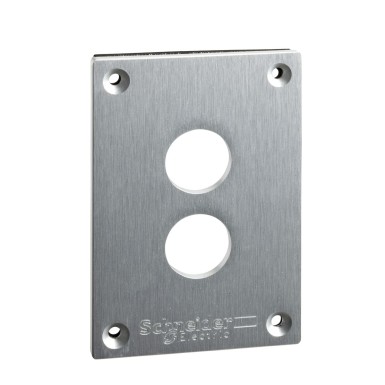 XAPE302 - Kinnituskruvidega esiplaat, Harmony XAP, metall, 2 väljalõike, 22 mm, 72 x 105 mm - Schneider Electric - Kinnituskruvidega esiplaat, Harmony XAP, metall, 2 väljalõike, 22 mm, 72 x 105 mm - Schneider Electric - 0