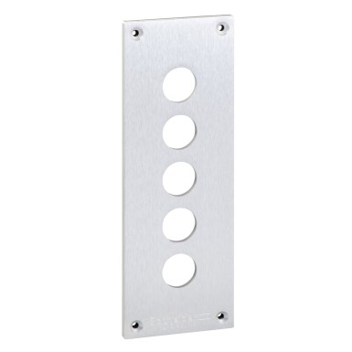 XAPE305 - Harmony XAP, XB2 SL, puuritud esiplaat, metall, 5 väljalõike, 72 x 204 mm, ?22 - Schneider Electric - Harmony XAP, XB2 SL, puuritud esiplaat, metall, 5 väljalõike, 72 x 204 mm, ?22 - Schneider Electric - 0