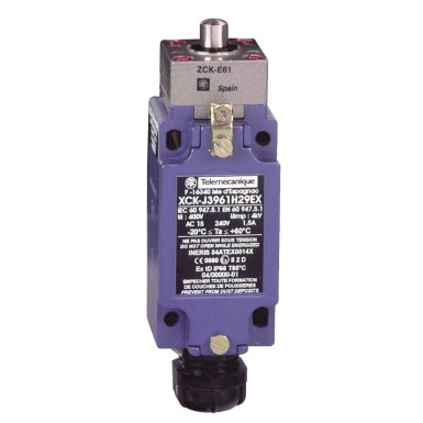 XCKJ3961H29EX - Lõpplüliti, lõpplülitid XC Standard, XCKJ, kolb, 2NC + NO, ATEX/IECEx - Schneider Electric - Lõpplüliti, lõpplülitid XC Standard, XCKJ, kolb, 2NC + NO, ATEX/IECEx - Schneider Electric - 0