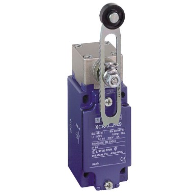 XCKJ50541 - Limit switch,  XC Standard - Telemecanique - Limit switch, XC Standard, XCKJ, thermoplastic plastic roller lever var. length, 1NC+1 NO, slow, Pg13 - Telemecanique - 0