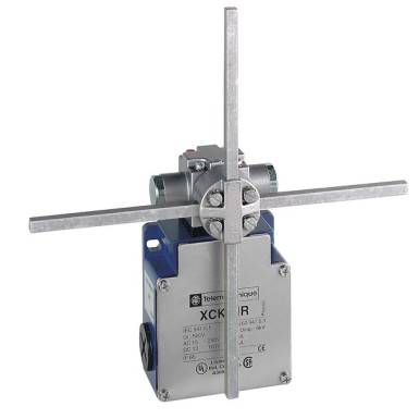 XCKMR54D1 - Limit switch, Limit switches XC Standard - Telemecanique - Limit switch, Limit switches XC Standard, XCKMR, stay put crossed rods lever 6 mm, 2x(2 NC), slow, Pg13 - Telemecanique - 0