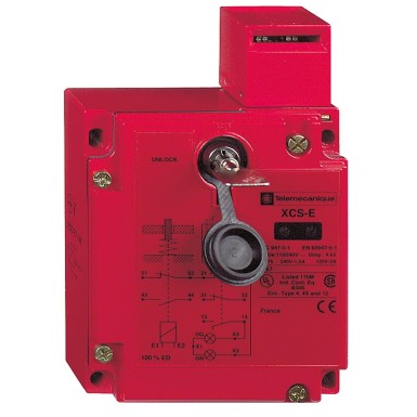 XCSE5313 - Ohutuslüliti, Telemecanique Ohutuslülitid XCS, metallist XCSE, 1NC+2 NO, aeglane katkestus, 2 sisselaskeava 1/2" NPT, 24 V - Schneider Electric - Ohutuslüliti, Telemecanique Ohutuslülitid XCS, metallist XCSE, 1NC+2 NO, aeglane katkestus, 2 sisselaskeava 1/2" NPT, 24 V - Schneider Electric - 0