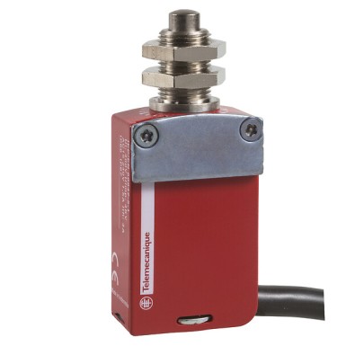 XCSM37F0L1S25 - Telemecanique - Safety limit switch, Telemecanique Safety switches XCS, XCSM, metal, rotary lever, 2 NC + 1 NO, cable 1 m