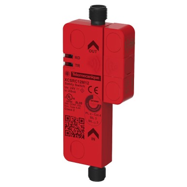 XCSRC32M12 - Telemecanique - Preventa RFID safety switch, Telemecanique Safety switches XCS, contactless Daisy Chain model, 2 new re pairing enabled