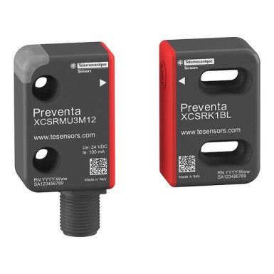 XCSRMU3M12 - Miniature Safety RFID switch, unlimited pairing enabled - Telemecanique - Miniature Safety RFID switch, unlimited pairing enabled, Daisy-chain + EDM, 8-pin, M12 connector - Telemecanique - 0
