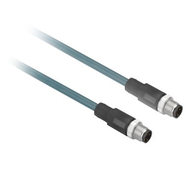 XGSZ12E1210 - Ethernet copper cable, Radio frequency identification XG - Telemecanique - Ethernet copper cable, Radio frequency identification XG, M12/M12 D coded, 10 m - Telemecanique - 0