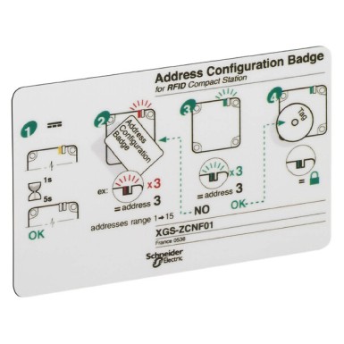 XGSZCNF01 - Configuration badge, Radio frequency identification XG - Telemecanique - Configuration badge, Radio frequency identification XG, for of RFID sation addresses - Telemecanique - 0