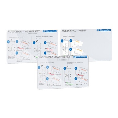 XGSZCNFAC - Electronic tag, Radio frequency identification XG - Telemecanique - Electronic tag, Radio frequency identification XG, set of badges for setup of the standalone reader - Telemecanique - 0