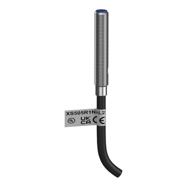 XS505R1NAL2 - Miniature inductive sensor, M5 - Telemecanique - Miniature inductive sensor, M5, L31mm, stainless, Sn0.8mm, cable 2m - Telemecanique - 0