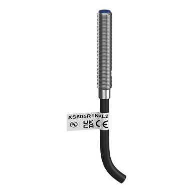 XS605R1NAL2 - Miniature inductive sensor, M5 - Telemecanique - Miniature inductive sensor, M5, L31mm, stainless, Sn1.5mm, cable 2m - Telemecanique - 0