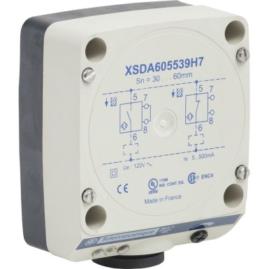 XSDA605539H7 - Induktiivsed lähedusandurid XS, induktiivne andur XSD 80x80x40, plastik, Sn40mm, 24...240 VAC, klemmid - Schneider Electric - Induktiivsed lähedusandurid XS, induktiivne andur XSD 80x80x40, plastik, Sn40mm, 24...240 VAC, klemmid - Schneider Electric - 0