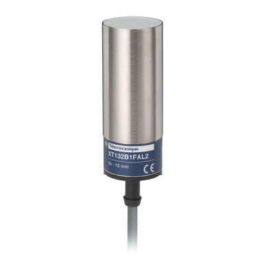 XT132B1FAL2 - Capacitive proximity sensors XT, cylindrical Ø 32 mm - Telemecanique - Capacitive proximity sensors XT, cylindrical Ø 32 mm, brass, Sn 15 mm, cable 2 m - Telemecanique - 0