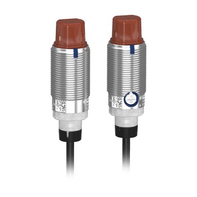 XUB2BNXWL2 - Photoelectric sensors XU, Photo electric sensor - Telemecanique - Photoelectric sensors XU, Photo electric sensor, Cylindrical, Metal, Angled, Thru-beam, System, Smax 30m, NPN, Cable 2m - Telemecanique - 0