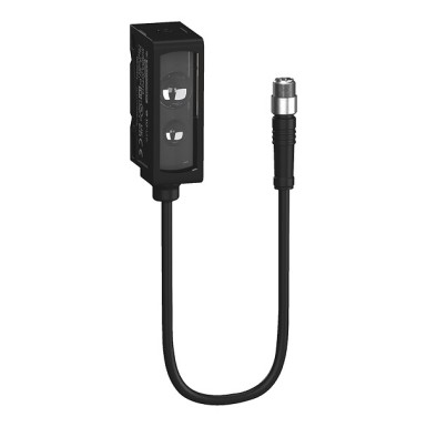 XUMRAWAYP015 - Photoelectric sensors XUMR, Contrast Mark reader - Telemecanique - Photoelectric sensors XUMR, Contrast Mark reader, White, Sn 12mm, IO-Link, Pigtail M12 15cm - Telemecanique - 0