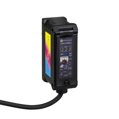 XURC3PPML2 - Photoelectric sensors XU, XUR - Telemecanique - Photoelectric sensors XU, XUR, diffuse, color, Sn 60 mm, 12...24 VDC, cable 2 m - Telemecanique - 0