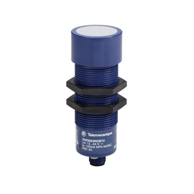 XX230A22NA00M12 - Telemecanique - Ultrasonic sensor cylindrical M30 - 2 levels - Sn 2 m - 2 NO - M12