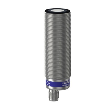 XXS30B2PM12 - Telemecanique - Ultrasonic sensors XX, ultrasonic sensor, metal, cylindrical M30, straight, 2 m, PNP