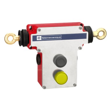 XY2CEDA197 - Dual emergency stop rope pull switch, Telemecanique rope pull switches XY2C - Telemecanique - Dual emergency stop rope pull switch, Telemecanique rope pull switches XY2C, e 2x(1NC+1NO), Pg13.5, flush pb, pilot light 230 V - Telemecanique - 0