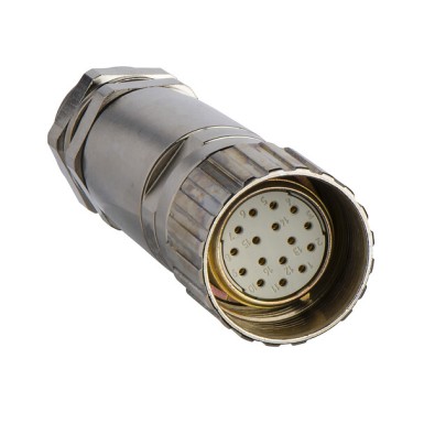 XZCC23FDM160S - Female, M23 - Telemecanique - Female, M23, 16 pin, straight connector, cable gland Pg 13.5 - Telemecanique - 0