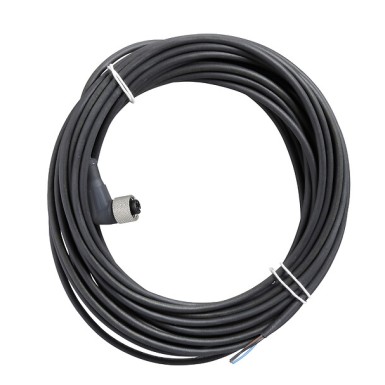 XZCP1141L5S23 - Telemecanique - Pre wired connectors XZ, straight female, M12, 4 pins, cable PUR 5 m