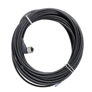 XZCP1240L10S18 - Telemecanique - Pre wired connect pur 3 W M12 female elbowed