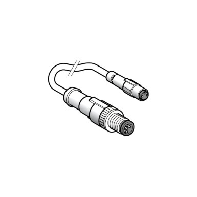 XZCR1501040G1 - Pikenduskaabel XZ, isane sirge M12 3-poldiline, emane sirge ? 8 mm 3-poldiline, PUR 1 m - Schneider Electric - Pikenduskaabel XZ, isane sirge M12 3-poldiline, emane sirge ? 8 mm 3-poldiline, PUR 1 m - Schneider Electric - 0