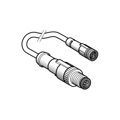 XZCR1509040H1 - Pöördkaabel XZ, isane sirge M12 3-poldiline, emane sirge M8 3-poldiline, PUR 1 m - Schneider Electric - Pöördkaabel XZ, isane sirge M12 3-poldiline, emane sirge M8 3-poldiline, PUR 1 m - Schneider Electric - 0