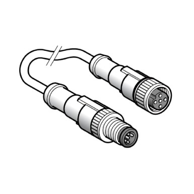 XZCR1511040A1 - Pöördkaabel XZ, isane sirge M12 3-poldiline, emane sirge M12 3-poldiline, PUR 1 m - Schneider Electric - Pöördkaabel XZ, isane sirge M12 3-poldiline, emane sirge M12 3-poldiline, PUR 1 m - Schneider Electric - 0