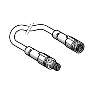 XZCR2709037S1 - Pikenduskaabel XZ, isane sirge M8 3-poldiline, emane sirge M8 4-poldiline, PUR 1 m - Schneider Electric - Pikenduskaabel XZ, isane sirge M8 3-poldiline, emane sirge M8 4-poldiline, PUR 1 m - Schneider Electric - 0