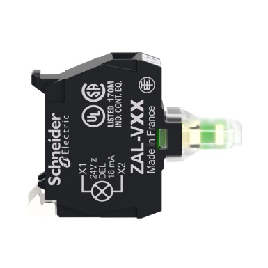 ZALVB1 - Valgusplokk, Harmony XALD, XALK, 22mm pea jaoks, universaalne LED, paigaldus korpuse tagaküljele, 24V AC DC - Schneider Electric - Valgusplokk, Harmony XALD, XALK, 22mm pea jaoks, universaalne LED, paigaldus korpuse tagaküljele, 24V AC DC - Schneider Electric - 4