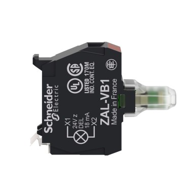 ZALVB4 - Valgusplokk 22mm pea jaoks, Harmony XALD, XALK, punane, integreeritud LED, paigaldus tagaküljele, kruviklambriga klemm, 24V AC DC - Schneider Electric - Valgusplokk 22mm pea jaoks, Harmony XALD, XALK, punane, integreeritud LED, paigaldus tagaküljele, kruviklambriga klemm, 24V AC DC - Schneider Electric - 6