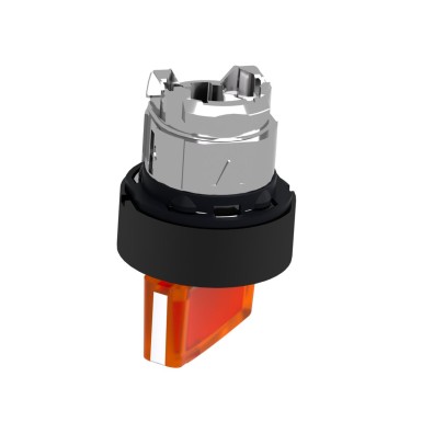 ZB4BK12537 - Valiklüliti valgustatud pea, Harmony XB4, universaalne LED, must metall, oranž käepide, 22 mm, 2 asendit, stay put - Schneider Electric - Valiklüliti valgustatud pea, Harmony XB4, universaalne LED, must metall, oranž käepide, 22 mm, 2 asendit, stay put - Schneider Electric - 4