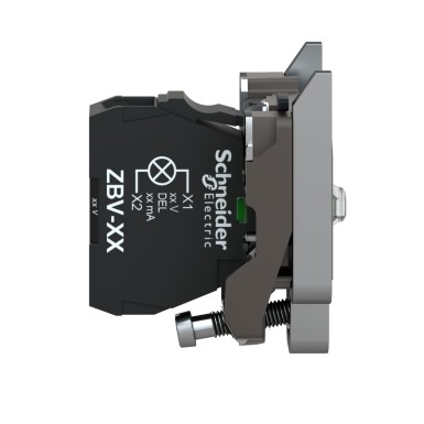 ZB4BVBG3 - Valgusplokk koos korpuse kinnituskraega, Harmony XB4, metall, roheline, integreeritud LED, 24...120V AC DC - Schneider Electric - Valgusplokk koos korpuse kinnituskraega, Harmony XB4, metall, roheline, integreeritud LED, 24...120V AC DC - Schneider Electric - 6