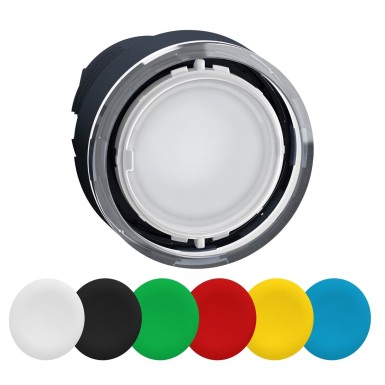 ZB5AA98 - Valgustatud surunupu pea, Harmony XB5, plastik, 6 värvi flush, universaalne LED, 22mm, vedru tagastus, tähistamata - Schneider Electric - Valgustatud surunupu pea, Harmony XB5, plastik, 6 värvi flush, universaalne LED, 22mm, vedru tagastus, tähistamata - Schneider Electric - 0