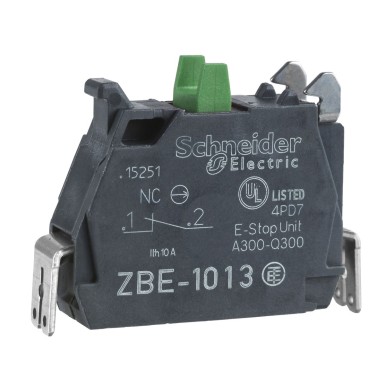 ZBE1013 - Harmony XB4, ühekordne kontaktplokk, hõbedast sulamist, fastonühendus, 1 NO - Schneider Electric - Harmony XB4, ühekordne kontaktplokk, hõbedast sulamist, fastonühendus, 1 NO - Schneider Electric - 0