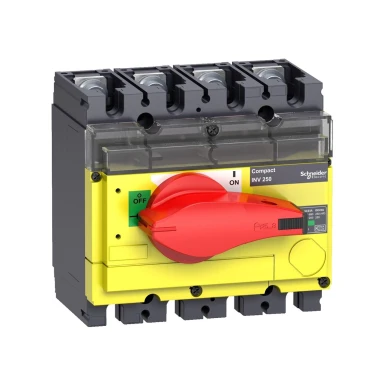 31185 - lüliti lahklüliti, Compact INV160, nähtav katkestus, 160 A, punase pöördkäepidemega ja kollase esiosaga, 4-pooluseline - Schneider Electric - lüliti lahklüliti, Compact INV160, nähtav katkestus, 160 A, punase pöördkäepidemega ja kollase esiosaga, 4-pooluseline - Schneider Electric - 0