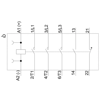 3RT2026-1BB40 - Võimsuskontaktor, AC-3 25 A, 11 kW / 400 V 1 NO + 1 NC, 24 V DC 3-pooluseline, suurus S0 kruviklemm, kruviklemm, suurus S0 - Siemens - Võimsuskontaktor, AC-3 25 A, 11 kW / 400 V 1 NO + 1 NC, 24 V DC 3-pooluseline, suurus S0 kruviklemm, kruviklemm, suurus S0 - Siemens - 4