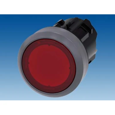 3SU1031-0AB20-0AA0 - Valgustatud surunupp, 22 mm, ümmargune, plastist, metallist esirõngaga, punane, surunupp, lame momentaarne - Siemens - Valgustatud surunupp, 22 mm, ümmargune, plastist, metallist esirõngaga, punane, surunupp, lame momentaarne - Siemens - 2