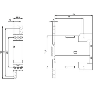 3UG4512-1AR20 - Analoogjälgimisrelee faasihäire ja -järjekord 3 x 160...690 V 50...60 Hz AC 1 ümberlülituskontakti - Siemens - Analoogjälgimisrelee faasihäire ja -järjekord 3 x 160...690 V 50...60 Hz AC 1 ümberlülituskontakti - Siemens - 2
