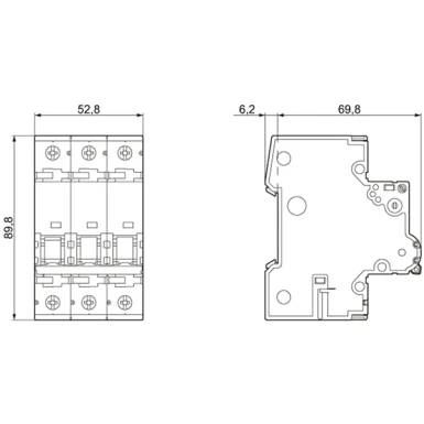 5SY4310-8 - Minikaitselüliti 400 V 10kA, 3-pooluseline, D, 10A, D=70 mm - Siemens - Minikaitselüliti 400 V 10kA, 3-pooluseline, D, 10A, D=70 mm - Siemens - 1