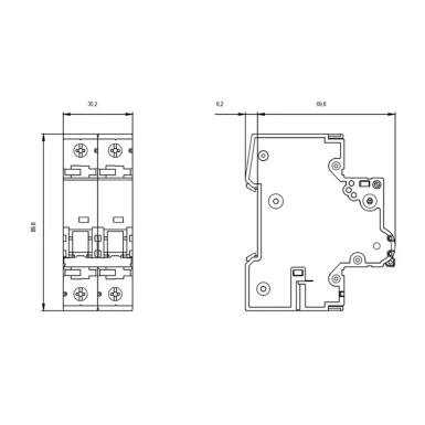 5SY6510-6 - Minikaitselüliti 230 V 6kA, 1+N-poolus B, 10A, D=70 mm - Siemens - Minikaitselüliti 230 V 6kA, 1+N-poolus B, 10A, D=70 mm - Siemens - 1