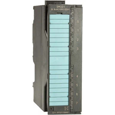 6ES7321-1FF10-0AA0 - SIMATIC S7-300, Digitaalne sisend SM 321, isoleeritud, 8 DI, 120 V/230 V AC, 1x 40-klemmine, ühekanaliline juurimine - Siemens - SIMATIC S7-300, Digitaalne sisend SM 321, isoleeritud, 8 DI, 120 V/230 V AC, 1x 40-klemmine, ühekanaliline juurimine - Siemens - 0