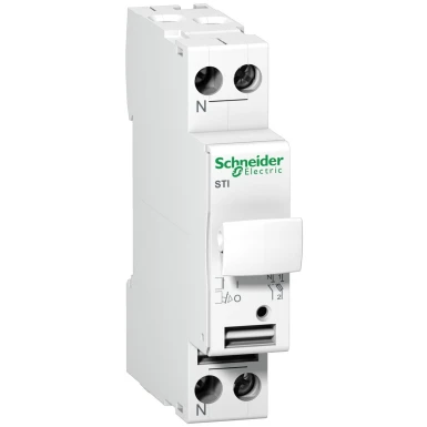 A9P12625 - Acti9 STI - drawer fuse disconnector - 1P+N - 20A - for 8.5x31.5mm fuse - Schneider Electric - Acti9 STI - drawer fuse disconnector - 1P+N - 20A - for 8.5x31.5mm fuse - Schneider Electric - 0