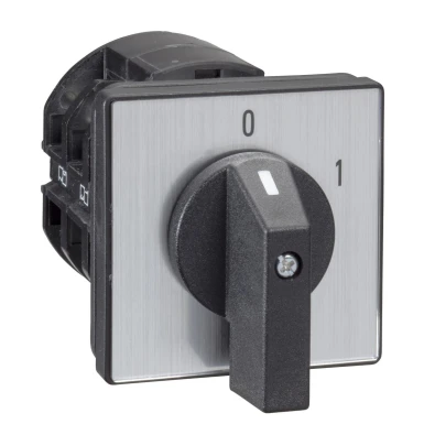 K63H004PP - Nokkpooluse vahetus 2 kiiruse mootoritele, Harmony K, esiosa, plastmass, 3 poolust, 60°, 63A, 64x64mm, märgistatud 0/1/2, mootoritele, mille mähised on 