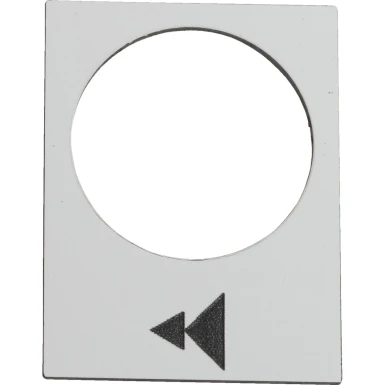 ZB2BY4903 - Märgistatud legend, Harmony XAC, nimeplaat, 30 x 40 mm, plastik, valge, 22 mm surunupp, must märgistatud topeltnooltega - Schneider Electric - Märgistatud legend, Harmony XAC, nimeplaat, 30 x 40 mm, plastik, valge, 22 mm surunupp, must märgistatud topeltnooltega - Schneider Electric - 0