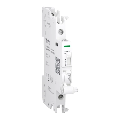 A9A26919 - Auxiliary contact, Acti9 A9A, iSD+OF, 2 C/O, 2mA to 100mA, 24VAC to 250VAC, 24VDC to 220VDC, top and - Schneider Electric - Auxiliary contact, Acti9 A9A, iSD+OF, 2 C/O, 2mA to 100mA, 24VAC to 250VAC, 24VDC to 220VDC, top and - Schneider Electric - 0