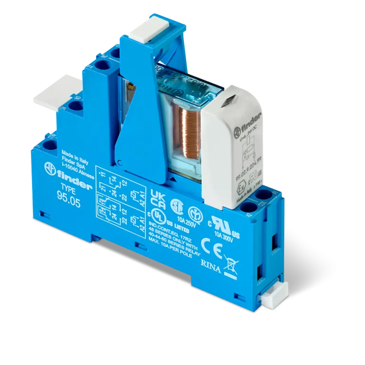 485270240050SPA - Liidesemoodul (koost 40.52.7.024.0000 + 99.02.9.024.99 + 95.05SPA), elektromehaaniline relee; 2CO 8A; AGNI kontaktid; 24V DC (tundlik); kaitseklass IP20; kruviklemmid; plastklambrid; LED + dioodid. - Finder - Liidesemoodul (koost 40.52.7.024.0000 + 99.02.9.024.99 + 95.05SPA), elektromehaaniline relee; 2CO 8A; AGNI kontaktid; 24V DC (tundlik); kaitseklass IP20; kruviklemmid; plastklambrid; LED + dioodid. - Finder - 0