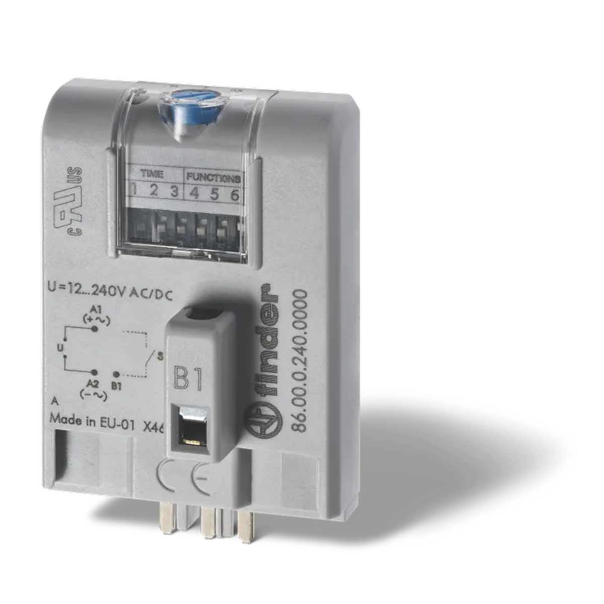 860002400000 - Taimermoodul multifunktsionaalne (AI, DI, SW, BE, CE, DE, EE, FE); kasutamiseks koos releega, paigaldamine pistikupessa; Toide 12...240V AC/DC; aja reguleerimine 0,05c ... 100h; kaitseaste IP20. - Finder - Taimermoodul multifunktsionaalne (AI, DI, SW, BE, CE, DE, EE, FE); kasutamiseks koos releega, paigaldamine pistikupessa; Toide 12...240V AC/DC; aja reguleerimine 0,05c ... 100h; kaitseaste IP20. - Finder - 0