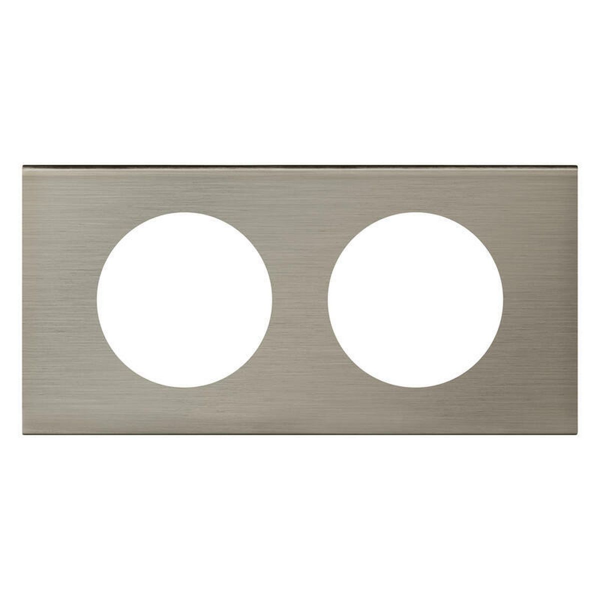 069102 - PLATE 2 GANG BRUSHED STAINLESS STEEL - Legrand - PLATE 2 GANG BRUSHED STAINLESS STEEL - Legrand - 0